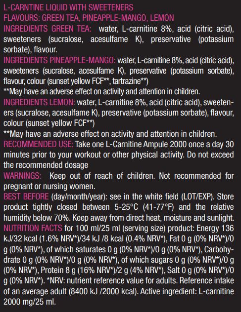 L-Carnitine 2000/20 AMP.