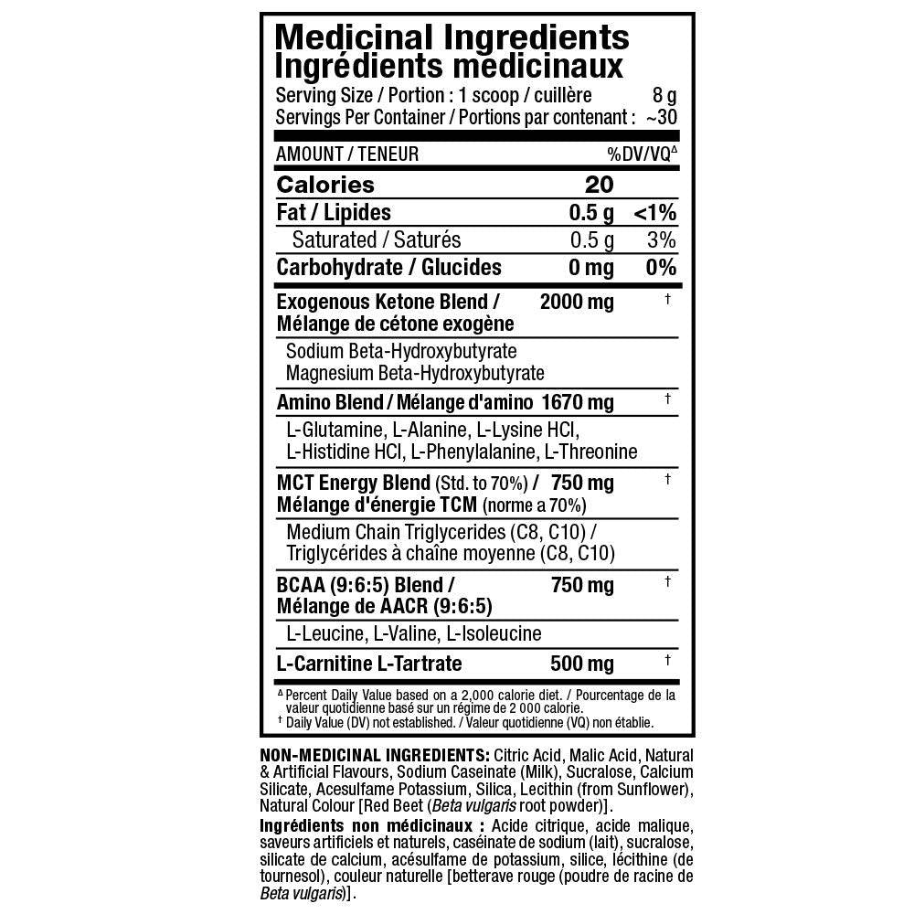 Ketocuts/boisson énergétique cétogène - 240 grammes