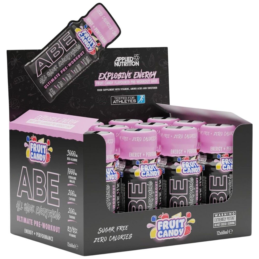 Abe Shot | Tout noir tout avant l'entraînement - 12 x 60 ml