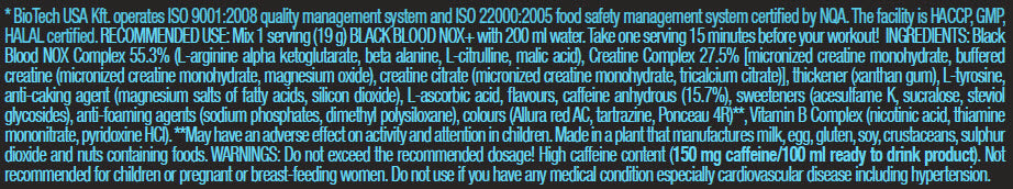 Black Blood Nox +/19G