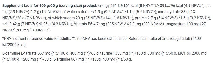 Gel énergétique pro/60 g