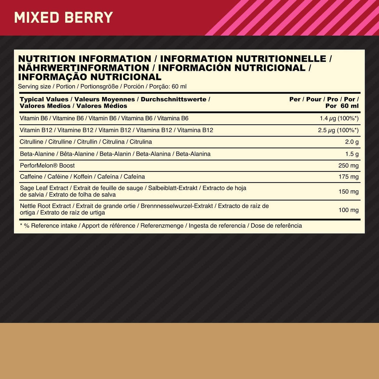 Gold Standard Pre-Workout Shot/60 ml