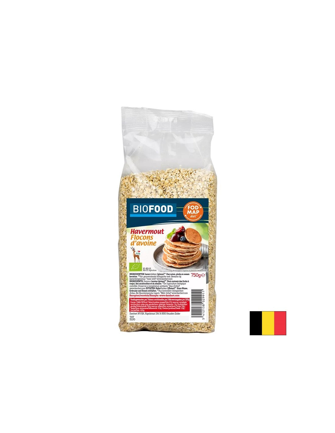 Flocons d'avoine, organique, 750 g