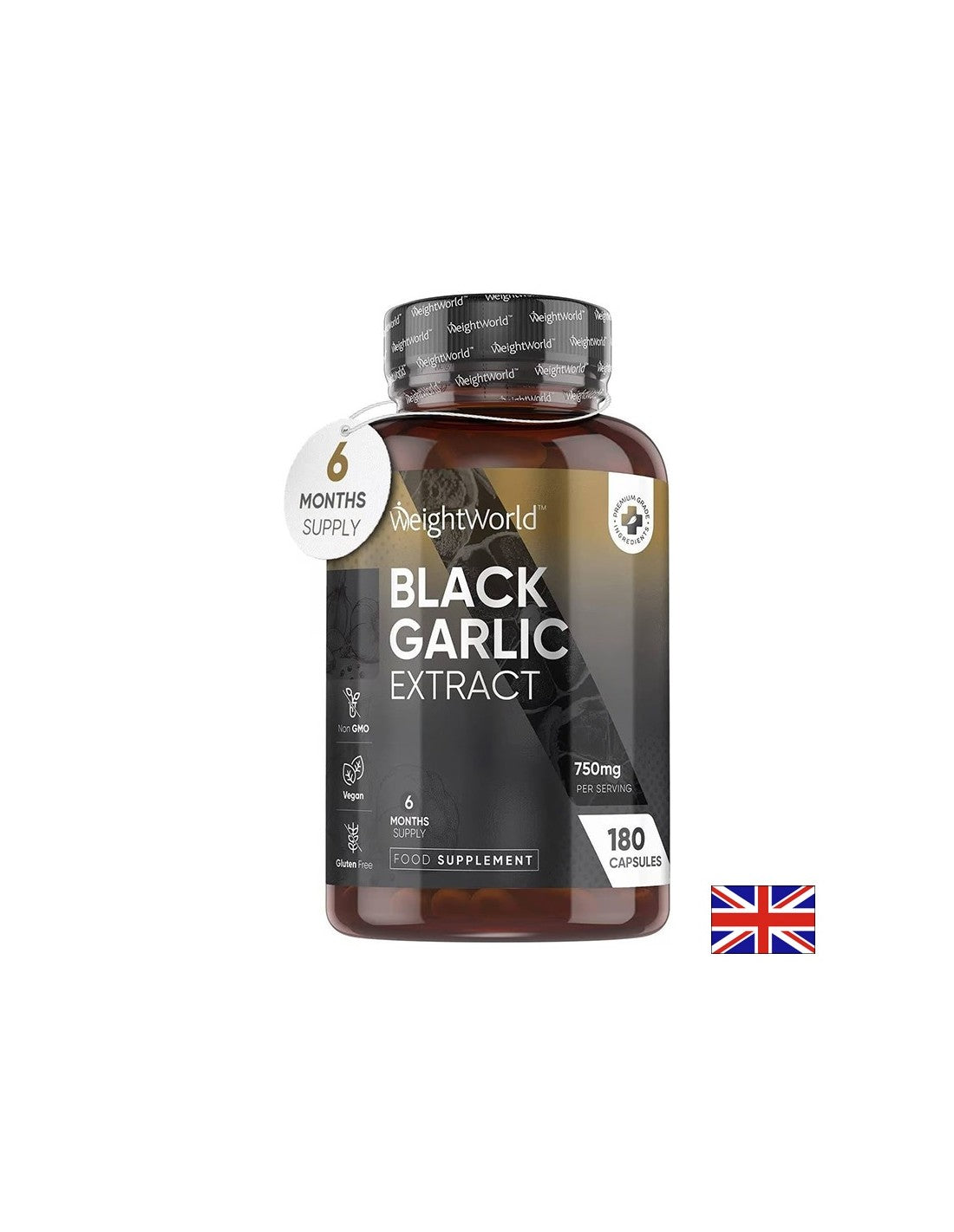 Heart Health - Black Aim 750 mg, 180 capsules - ail noir