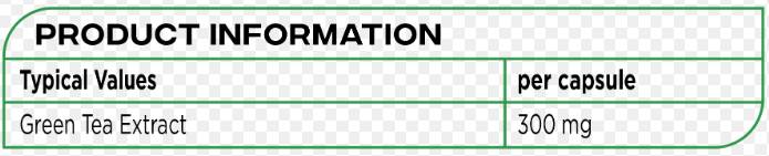 Thé vert 300 mg - 100 capsules