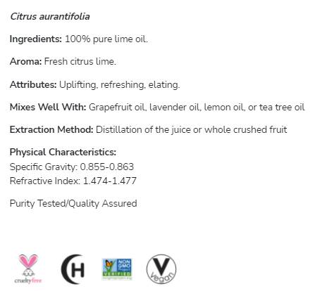 Huile de citron vert | 100% pur agruus auranfolia - 30 ml