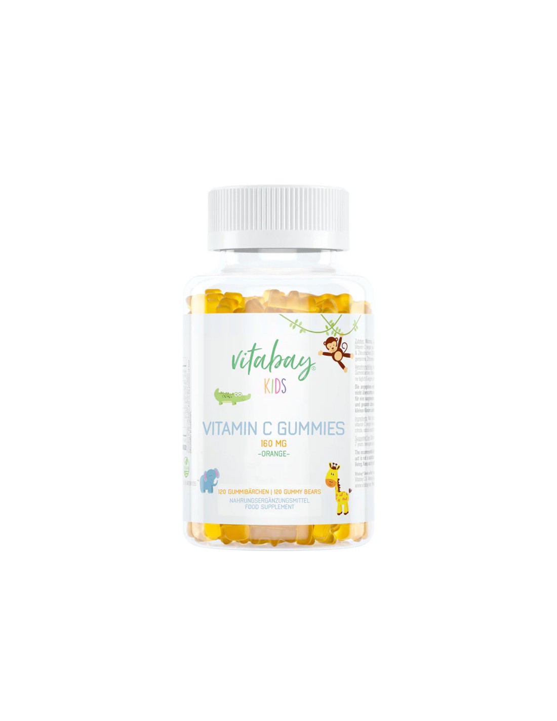 Immunité - Vitamine C pour enfants, 80 mg x 120 comprimés de gelée, saveur d'orange