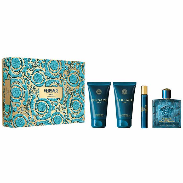 <tc>VERSACE</tc> Eros Eau de Parfum Spray 100 ml Coffret 4 Pièces