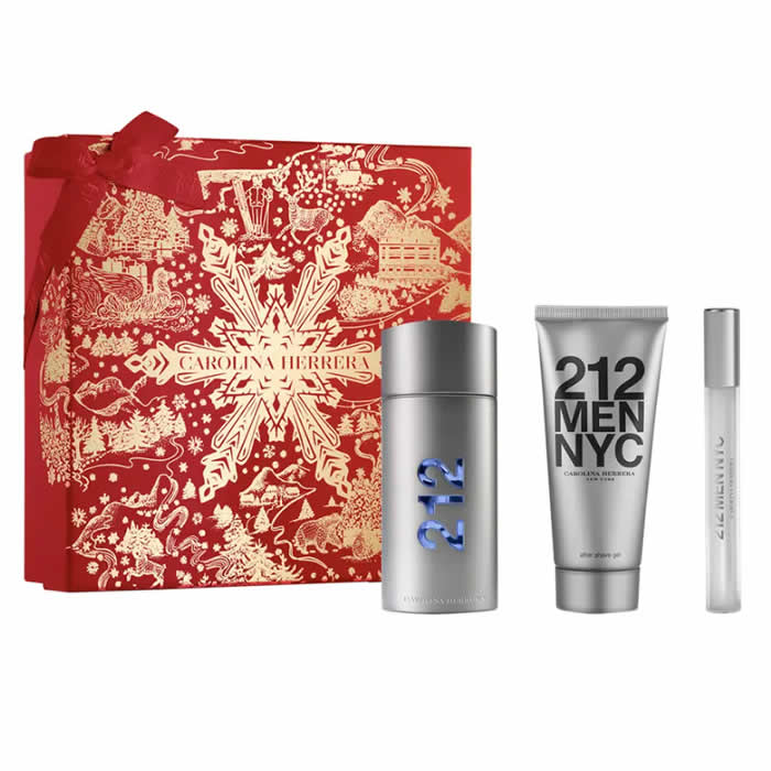 <tc>CAROLINA HERRERA</tc> Coffret 3 pièces 212 Men Eau de Toilette Vaporisateur 100 ml