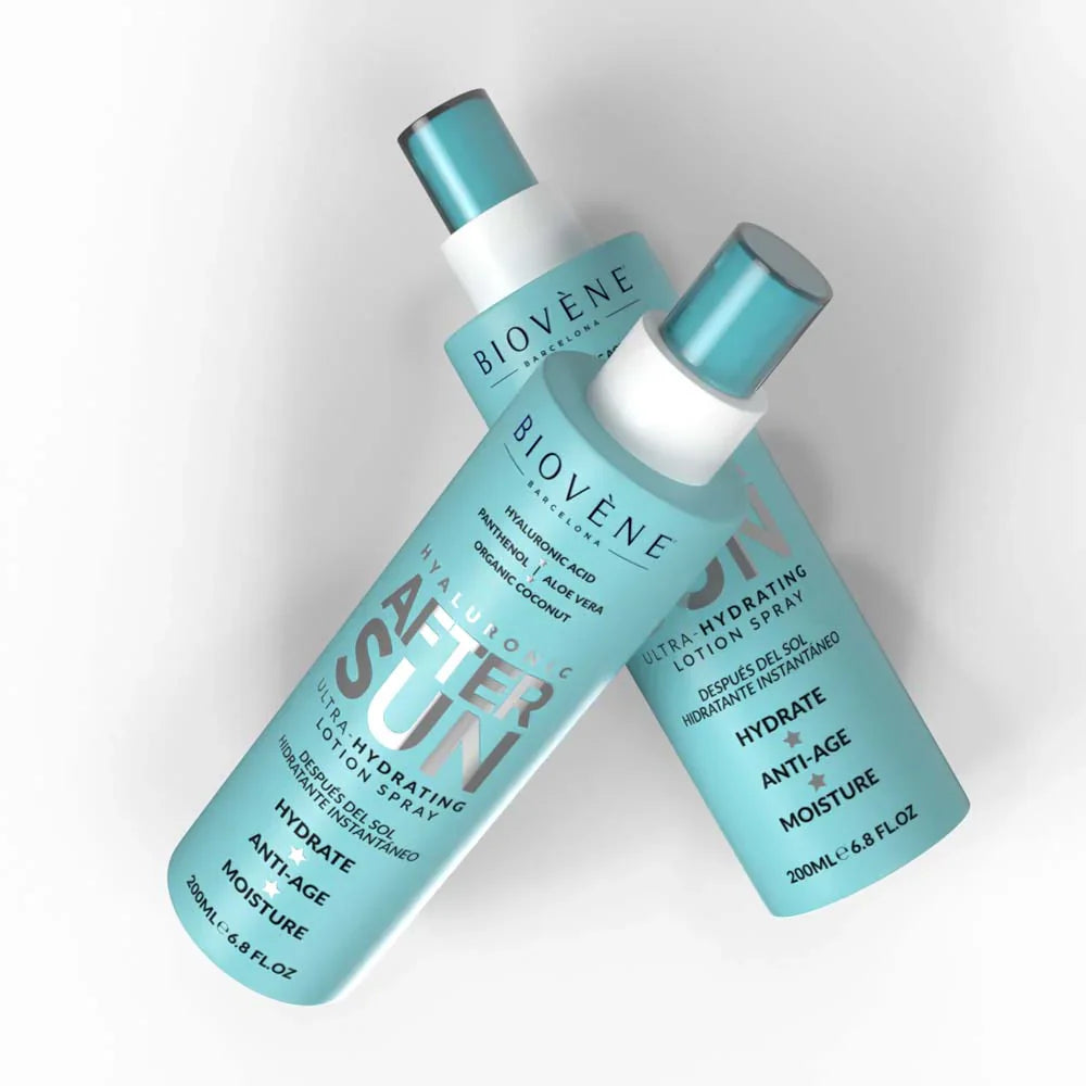 Pulvérisation de lotion apaisante avec de l'acide hyaluronique après le soleil - 200 ml