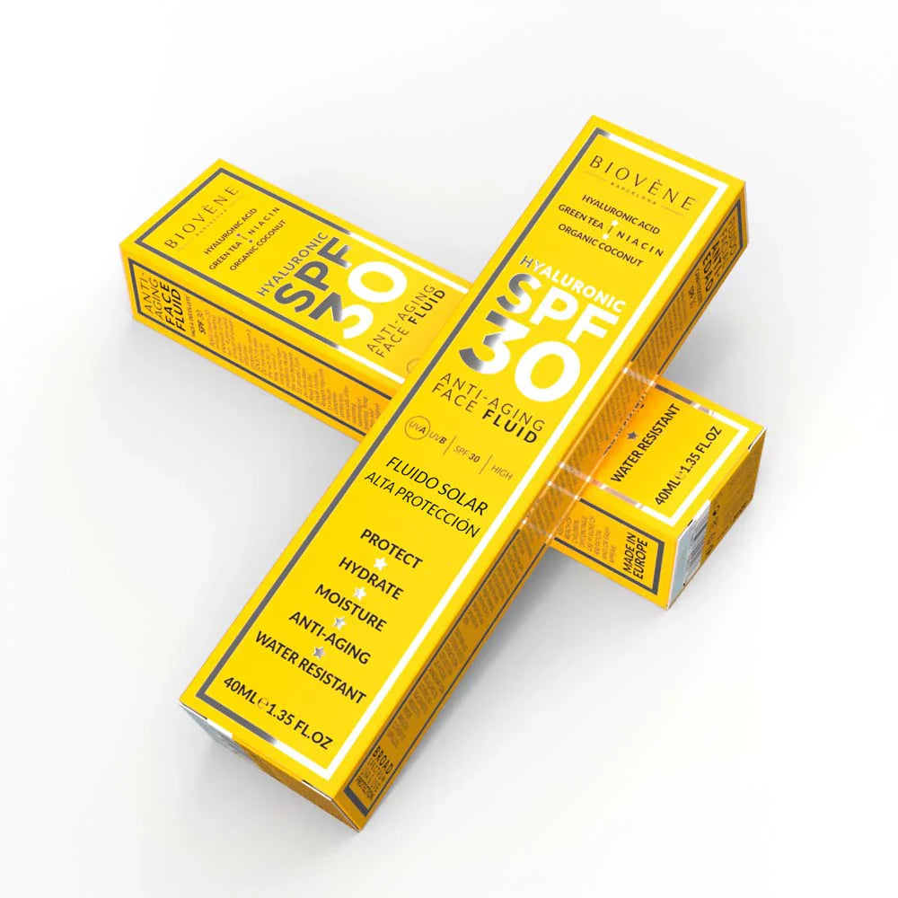 Crème solaire du visage hydratant SPF 30 avec acide hyaluronique anti-âge - 40 ml