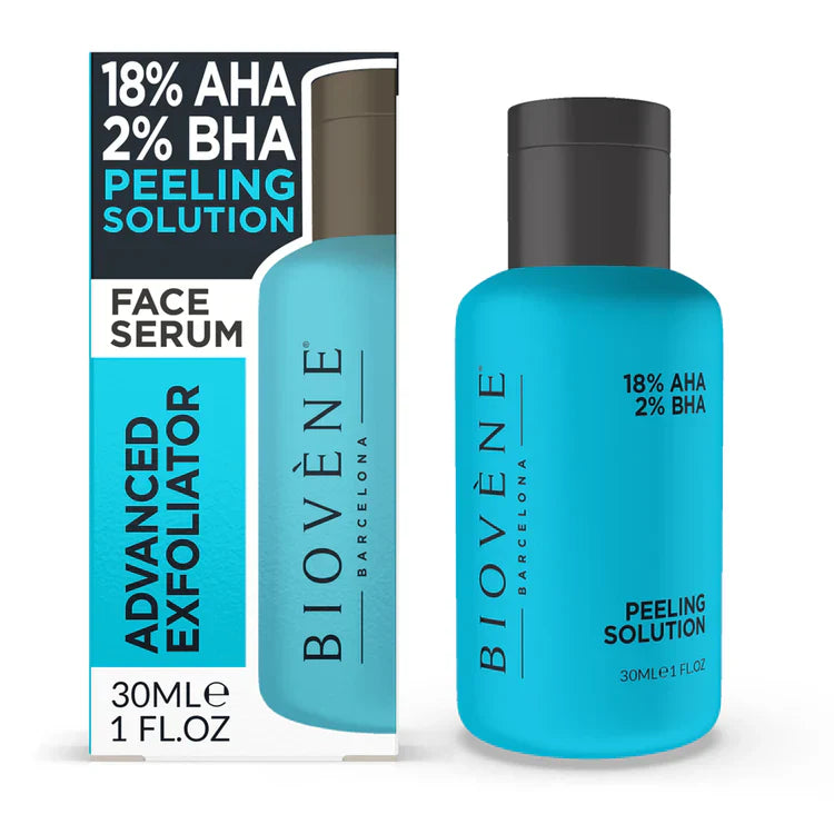 Solution de pelage aha + bha pour le nettoyage en profondeur et le renouvellement de la peau 30 ml