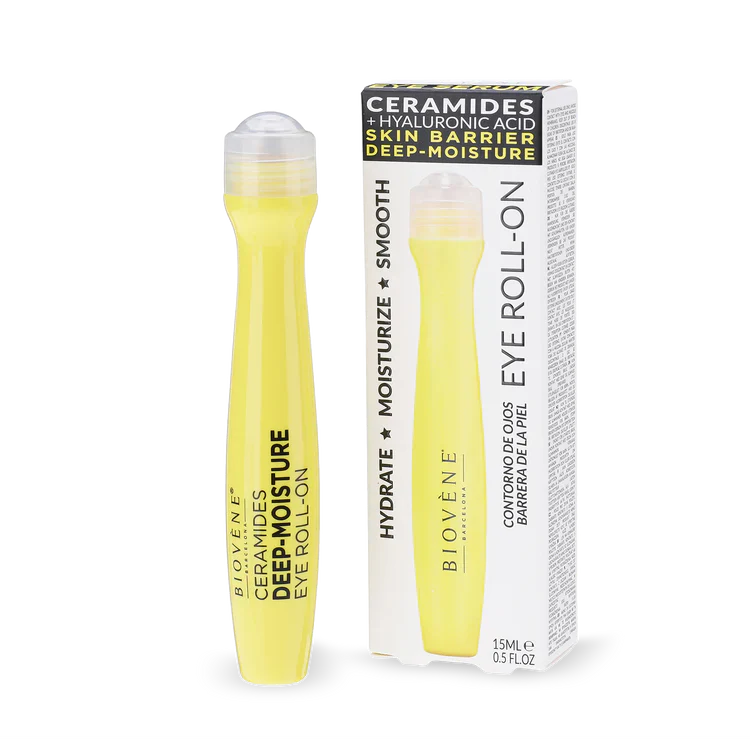 Ceramides Rouleau de contour pour les yeux hydratants avec de l'acide hyaluronique 15 ml
