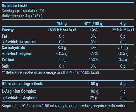 L-arginine/300g.