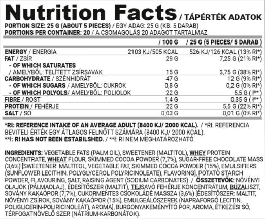 Bailles de wates protéiques 500 grammes