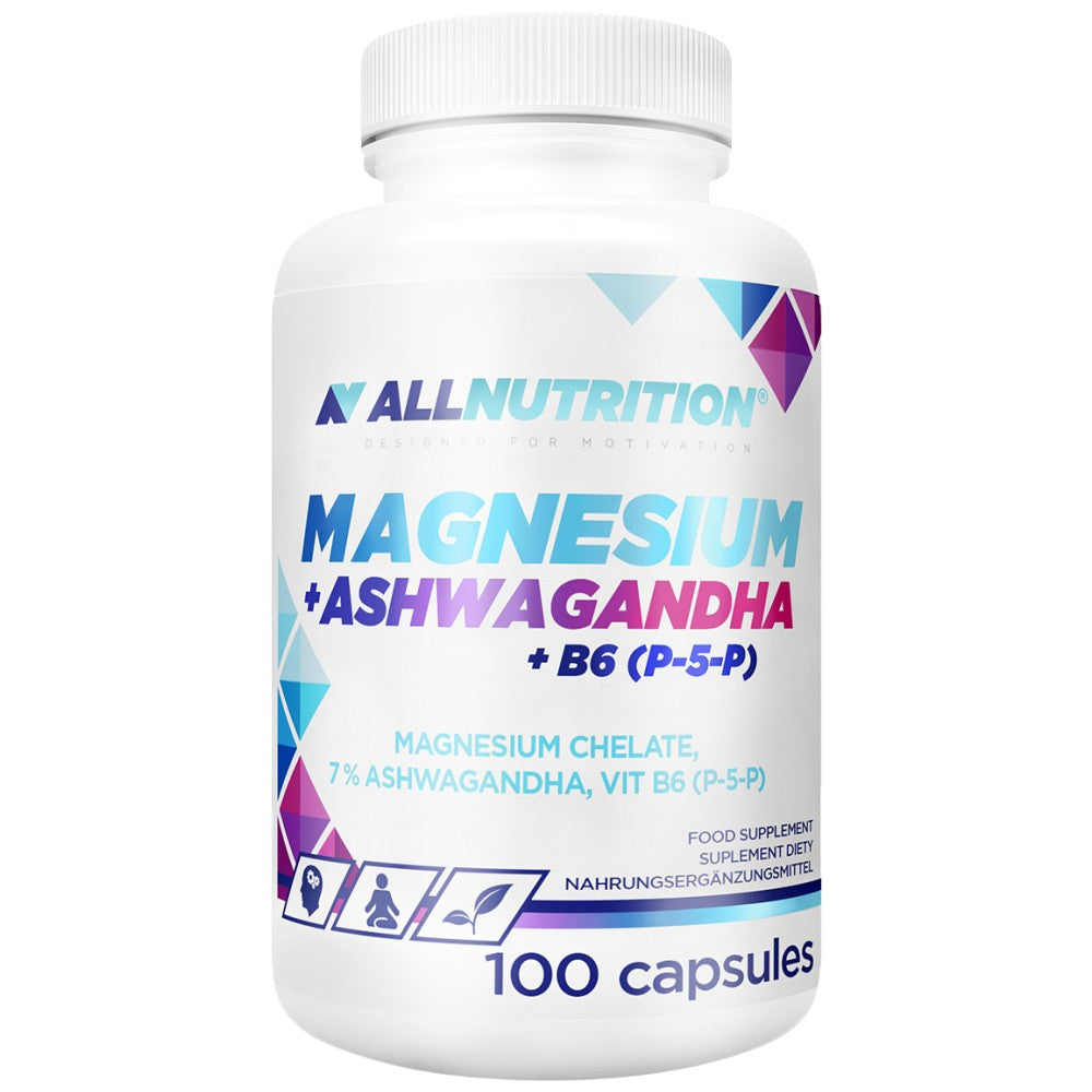 Chélate de magnésium + Ashwagandha + B6 P-5-P - 100 capsules