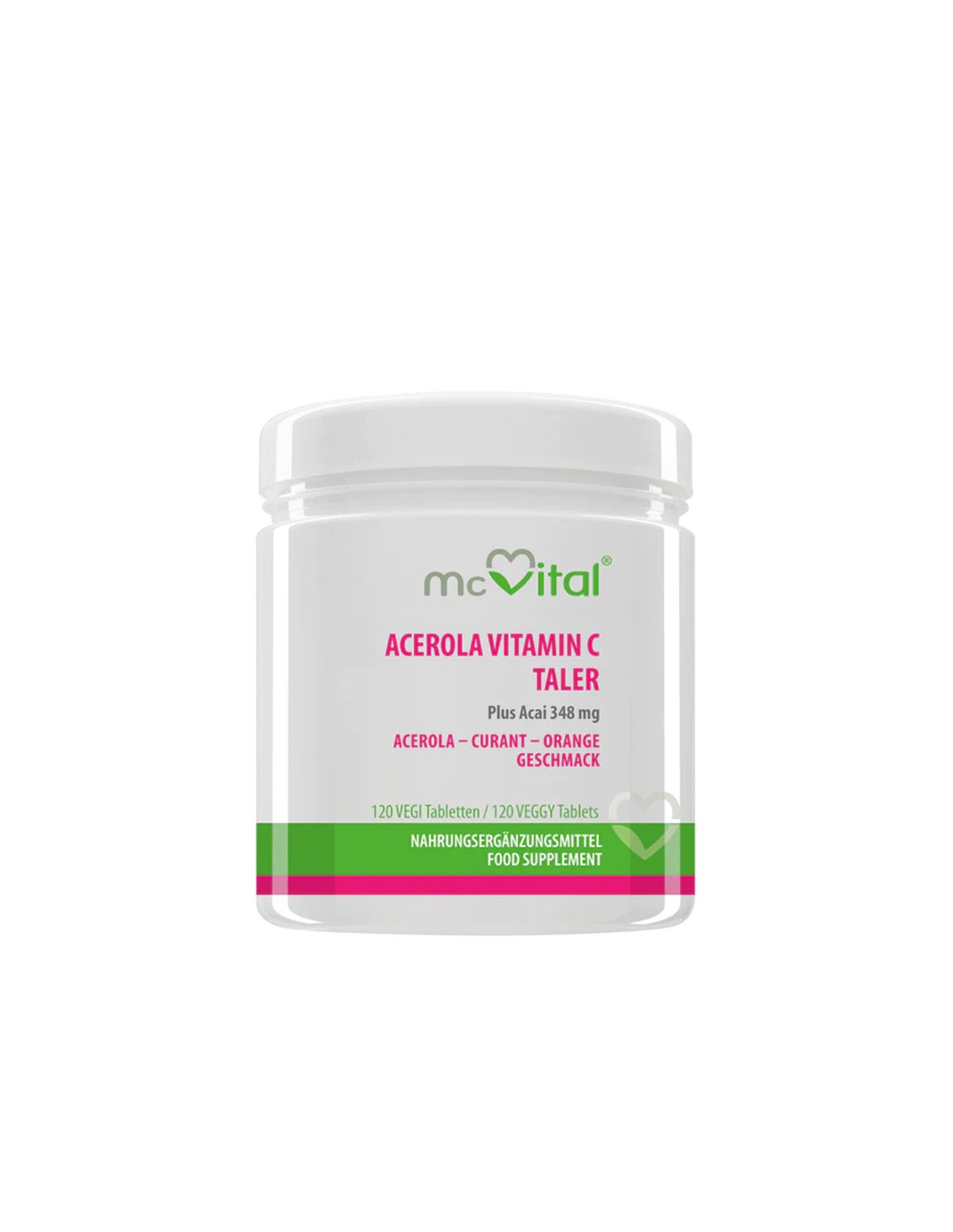 Immunité - Vitamine C + Acerola et Acai McVital, 120 comprimés