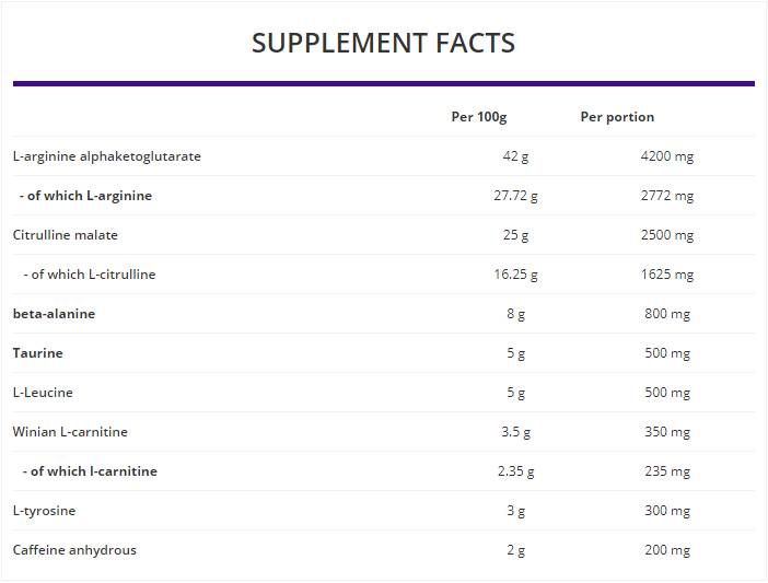 Formule de pré-entraînement de pompe - 300 grammes