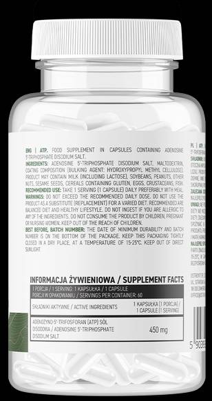 ATP 450 mg | Capsules Vege 60