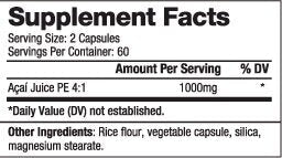 Caps acai 1000 mg/120