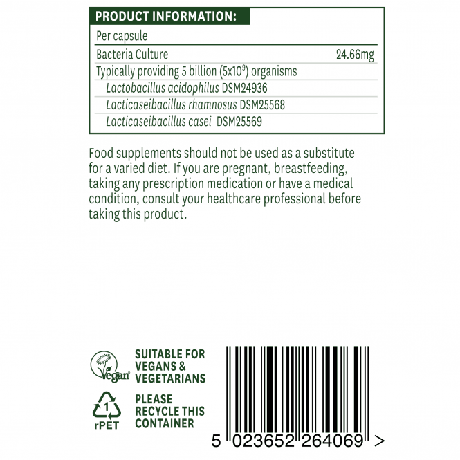 Complexe probiotique avec acidophilus (complexe d'acidophilus) 5 milliards. 60 capsules naturesd