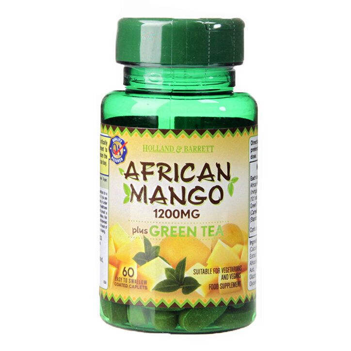 Mango africain 1200 mg/avec thé vert - 60 caplets