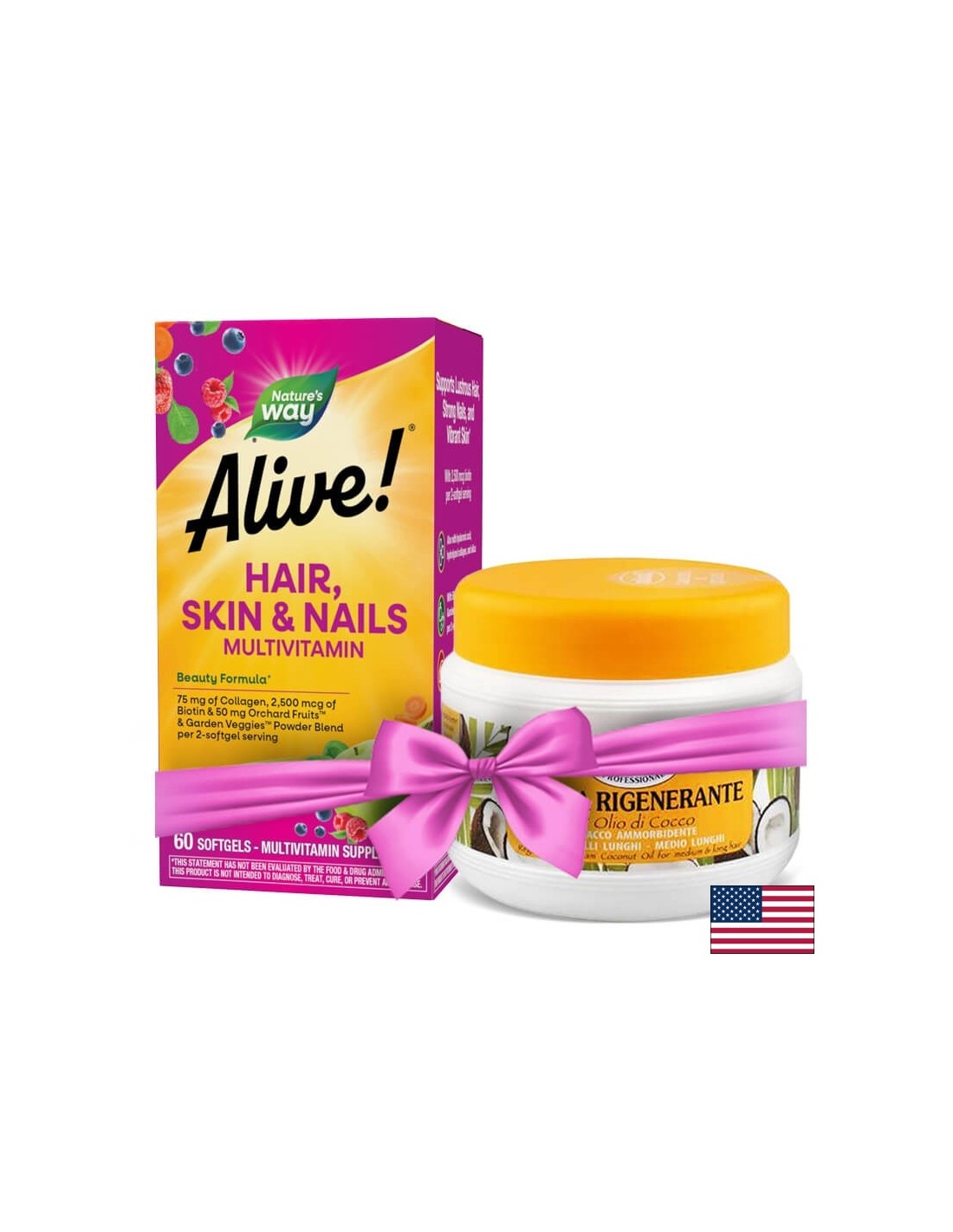 <tc>Alive</tc>! Cheveux, Peau et Ongles - 60 dragées