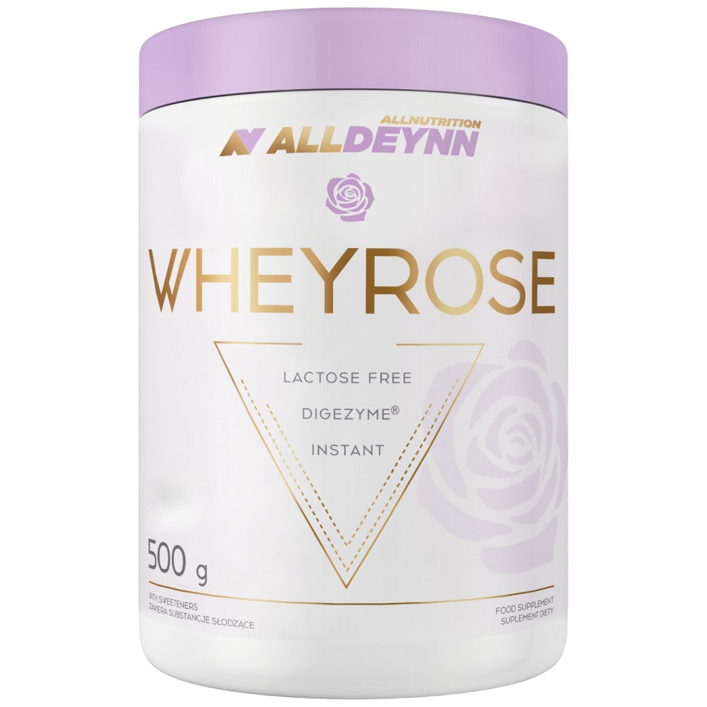Alldeynn | Wheyrose - Protéine sans lactose avec digezyme - 500 grammes