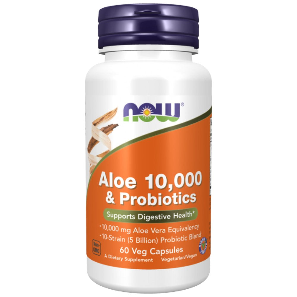 Aloe Vera 10 000 et probiotiques - 60 capsules