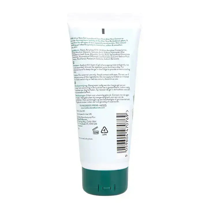 Aloe Vera Gel 100% végétalien 200 ml Holland & Barrett