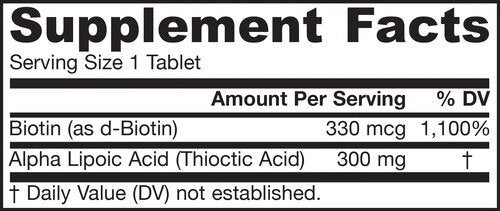 Alpha Lipoic Sustain 300 mg - 120 comprimés