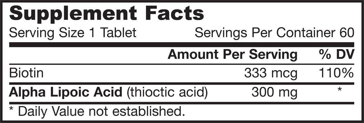 Alpha Lipoic Sustain 300 mg - 60 comprimés