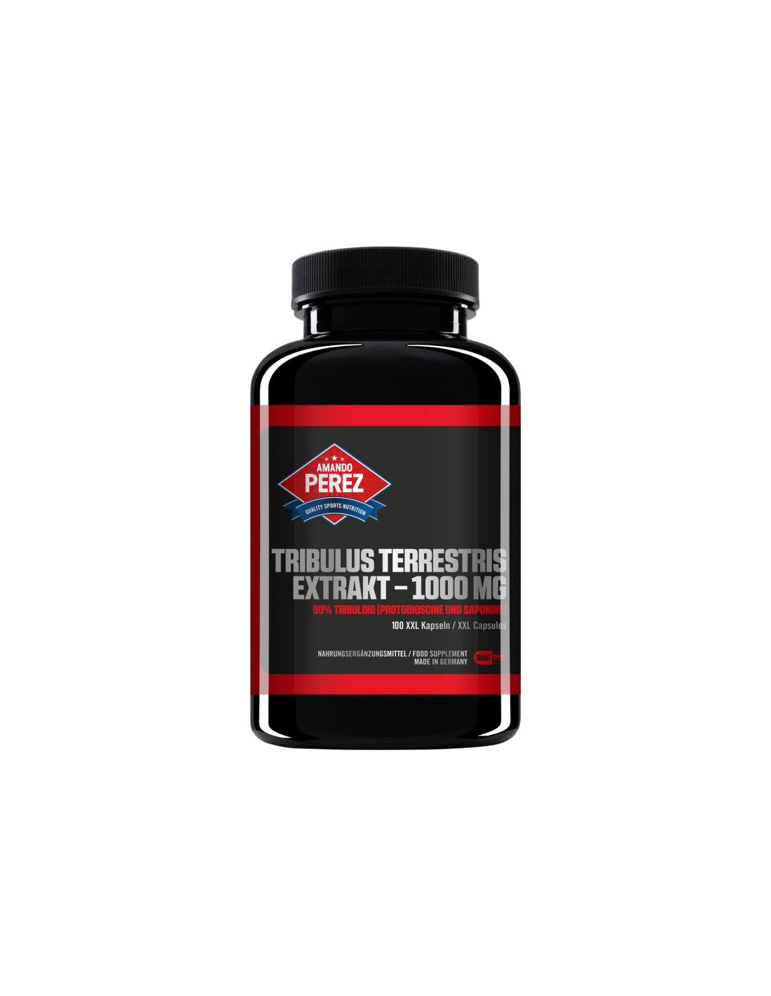 Amando Perez® Tribulus Terrestris Extrakt - Tribulus Terrestris (Dent de grand-mère) 1000 mg, 90% Tribuloïde, 100 gélules XXL <tc>Vitabay</tc>