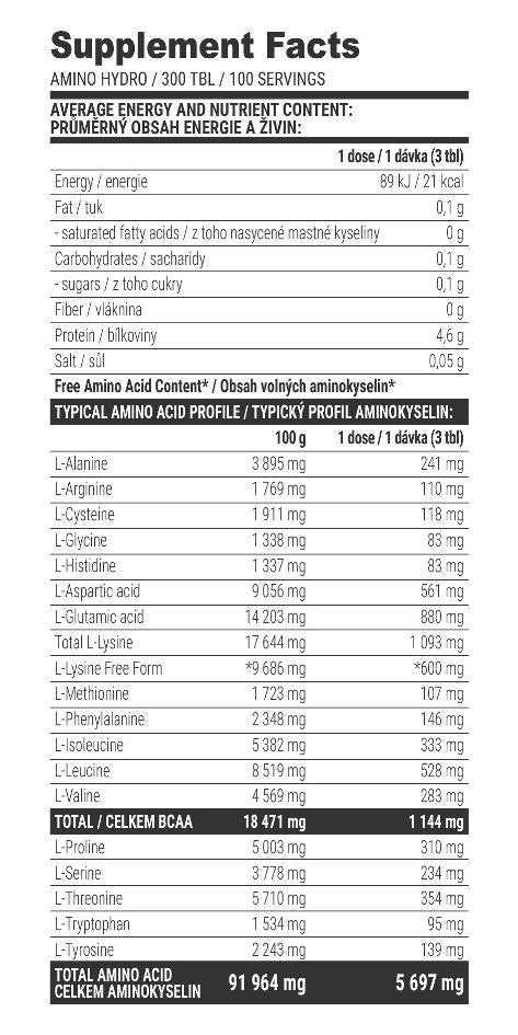 Amino Hydro 4000 mg - 300 comprimés