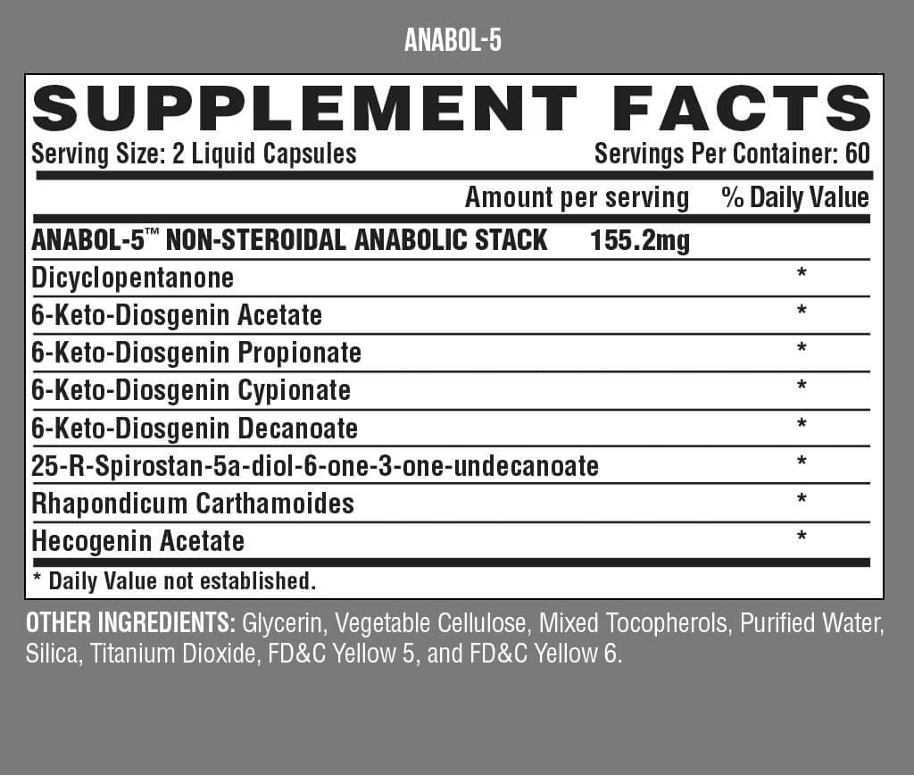 Anabol 5 120 Capsules de gel