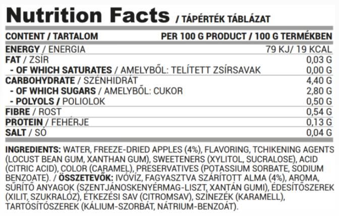 Gelée de fruits de pomme | Zero Sugar 300 grammes