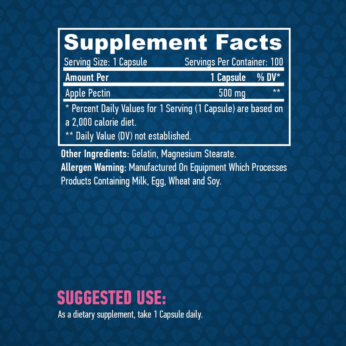 Plectine Apple 500 mg/100 Caps