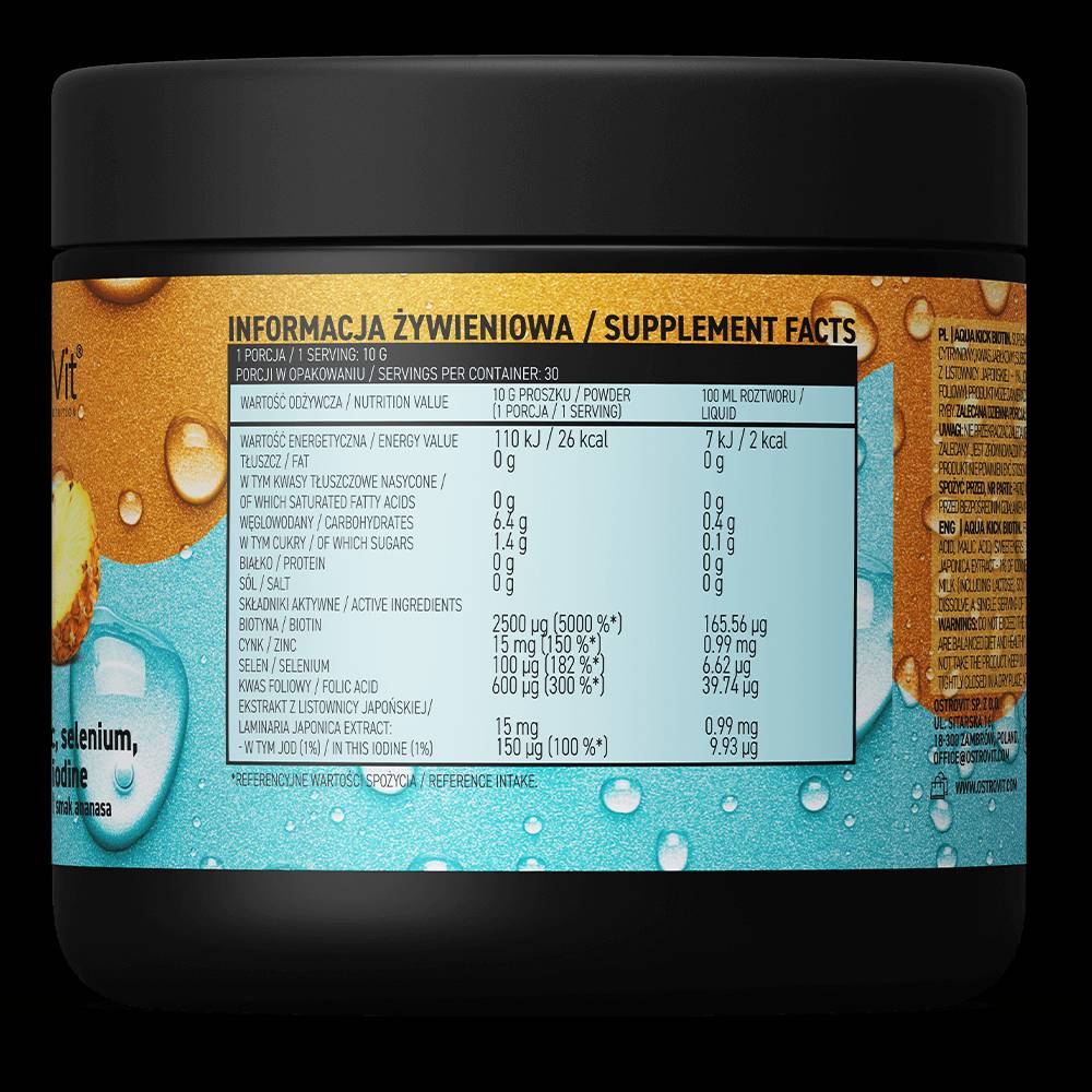 Aqua Kick/Advanced Hydratation avec biotine, zinc, sélénium - 300 grammes