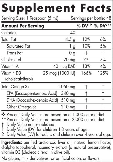 Huile de foie de morue arctique 1060 mg - 473 ml