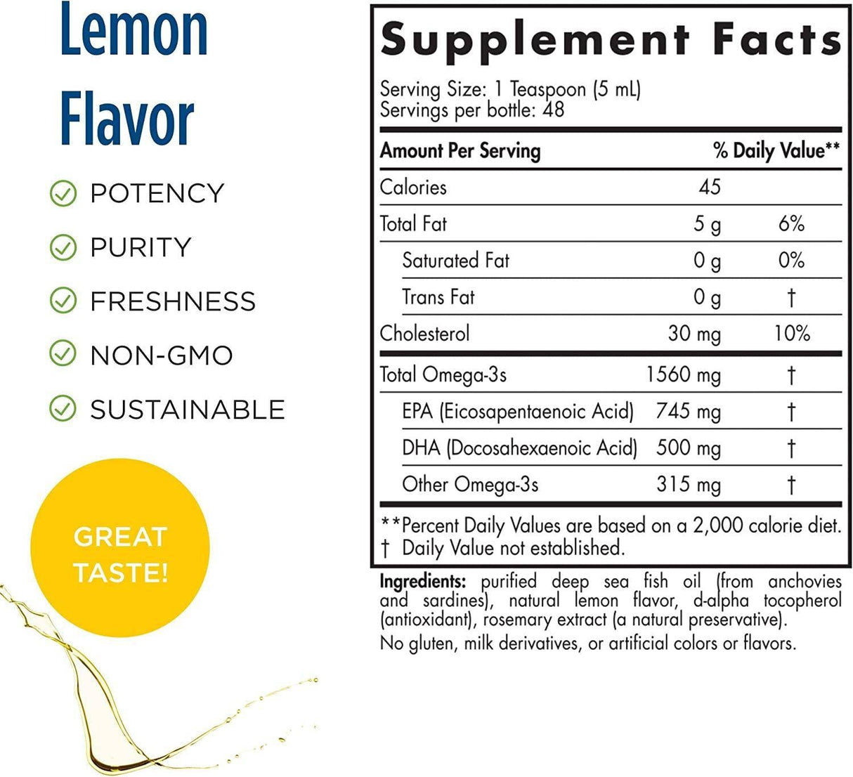 Arctique Omega Liquide 1245 mg - 237 ml