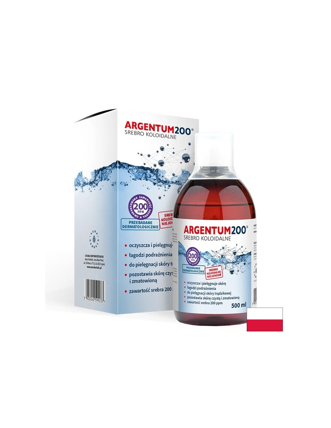 Colloïdal Silver Argentum200® 200 ppm, 500 ml
