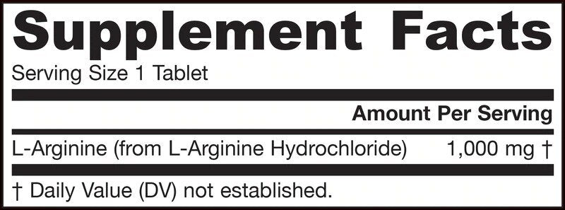 Arginine 1000 mg/arginine - 100 comprimés