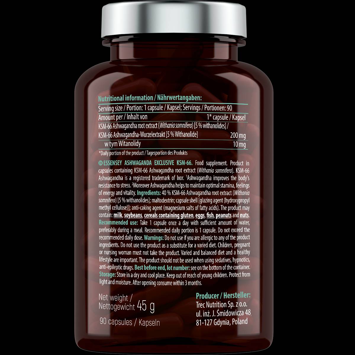 Ashwagandha KSM-66 200 mg - 90 capsules