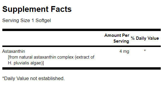Astaxanthine 4 mg - 60 capsules de gel