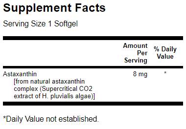 Astaxanthine 8 mg 30 capsules de gel