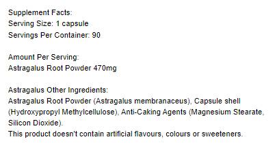 Astragalus 470 mg - 90 capsules