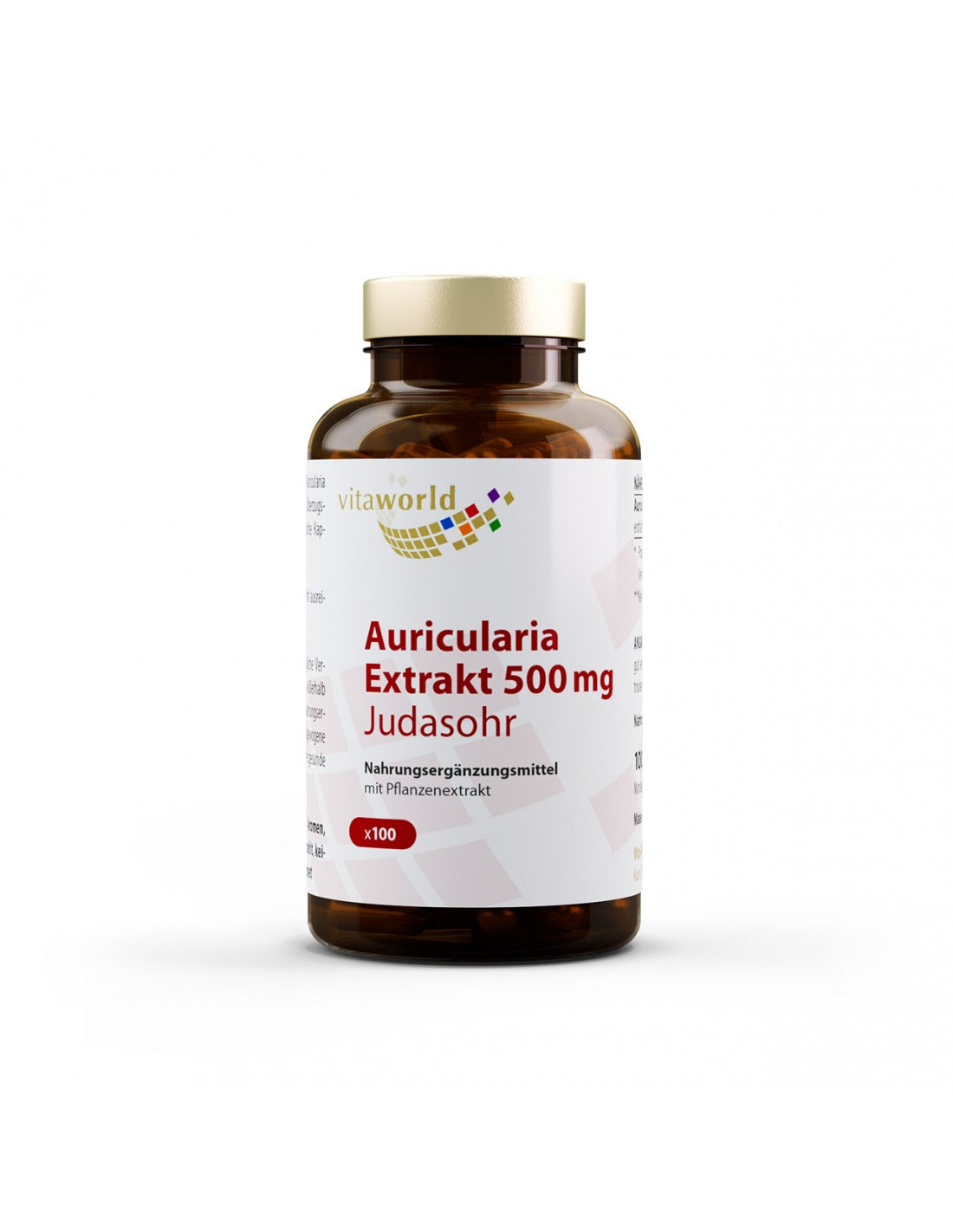 Auricularia (Judasohr) Extrakt/Auricularria (Judasohr) 500 mg, 100 capsules