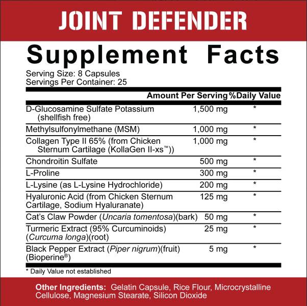 Défenseur conjoint | Support conjoint maximum - 200 capsules