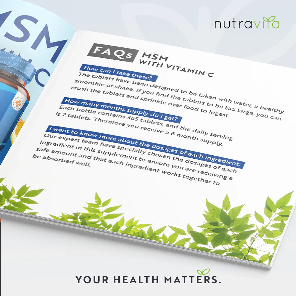 MSM 2200 mg (os et articulations) - 365 comprimés