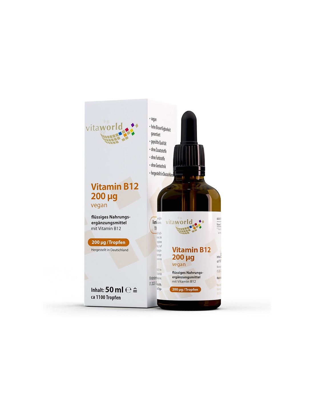 Système nerveux - Vitamine B12 200 µg, 50 ml de gouttes
